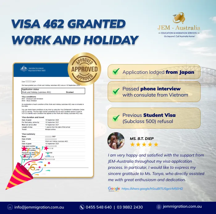 JEM Poster - Visa grant - 462